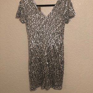 NWT! Silver sequins cocktail dress. New Years Eve!